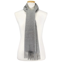 Light Gray 100% Alpaca Scarf