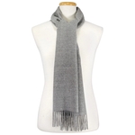 Light Gray 100% Alpaca Scarf