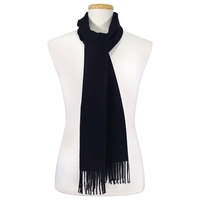 100% navy alpaca winter scarf made in Peru. Common embellishment... from ASI...