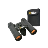 Compact 10 x 25 binoculars with nylon case