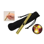 Solid brass pocket kaleidoscope with velvet pouch