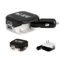 Auto/Wall Power Charger with Dual USB Ports