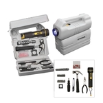 126-piece tool set with LED flashlight and carrying case