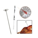 Analog meat thermometer with pocket sleeve and clip