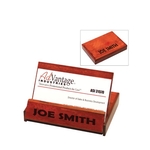 Rosewood colored business card holder