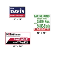 Corrugated plastic signs, 4mm corrrugated plastic.... from ASI 31570...