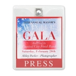 Vertical Vinyl Badge Holders with 2-Hole Clip, 3.13" x 3.75"