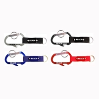 3 inches carabiner with bottle opener, metal plate and split key... from ASI...