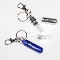 Anodized Aluminum Pill Case Keyring