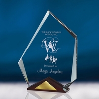 Crystal Summit Award - Wood Base