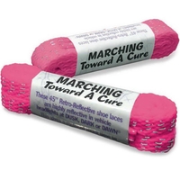 45" breast cancer awareness shoe laces with strong reflective filaments...