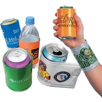 All-in-one can insulator and wrist reflector measuring 4" x 10".... from ASI...