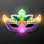 LED Mardi Gras Mask Blinky Pins