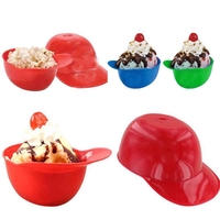 Mini baseball helmet ice cream bowl. 8 oz., made of polypropylene... from ASI...