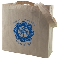 13" x 13" x 5" cotton canvas tote bag with 28"... from ASI 75731 PWS /...