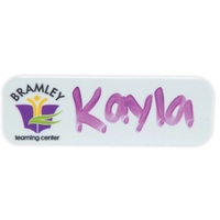 1" x 3" erasable name badge with full color digital imprint.... from ASI...