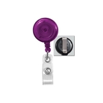 Round Translucent Plastic Clip-on Badge Reel