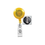 Round Translucent Plastic Clip-on Badge Reel