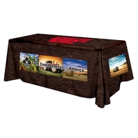 154" x 88" polyester digital print 4-sided table cover with rolled... from...