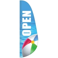 3' x 10' Custom Single Reverse Feather Flag