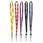 3/4" White Boarder Silk Screen Lanyard