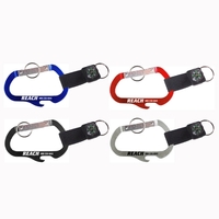 3 inches carabiner with bottle opener, compass and split key ring... from ASI...
