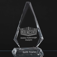 9" x 5" optical crystal award with customization.... from ASI 71920 Moderne...