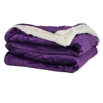 Purple Sherpa Throw Blanket