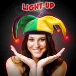 LED Mardi Gras Velvet Jester Hat