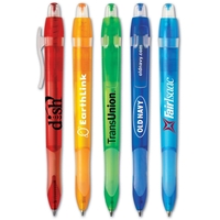 5 1/2" click-action retractable ballpoint pen with grip and smooth-writing...