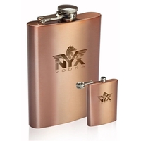 Hip flask with single wall stainless steel construction and screw on/off......