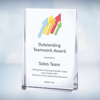 Color Imprinted Vertical Rectangle Plaque