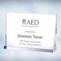 Color Imprinted Horizontal Rectangle Plaque