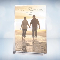 Color Photo Imprinted Vertical Rectangle Plaque - Large