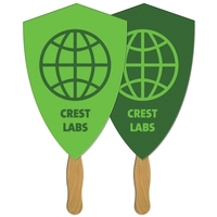 Crest Sandwiched Hand Fan Full Color