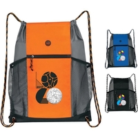 Two-Tone Multi-Pockets Drawstring Pack