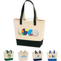 12 oz. 100% raw cotton canvas meeting tote bag features two... from ASI 46420...