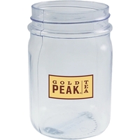 Clear Plastic Blow-Molded Square Mason Jar. Unbreakable, made in USA... from...