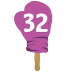 Boxing Glove Auction Hand Fan Full Color