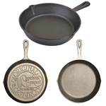 10 inch Cast Iron Skillet with molded logo bottom