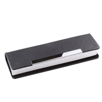 Leatherette and Metal Case with Magnetic Closure for Pens