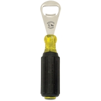 Beverage tool with cushion grip handle which resists slippage and provides......