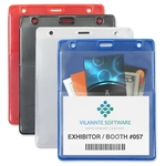 Vertical 2-Pocket Clear Vinyl Badge/Credential Holders