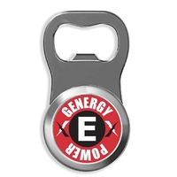 2.75" die cast zinc alloy bottle opener with poly dome imprint.... from ASI...