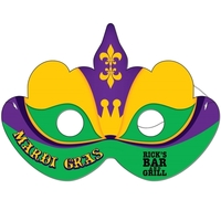 Digital Mardi Gras Mask with Elastic Band