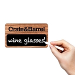 Customized Wood Blackboard Badges (1-10 Sq. Inches)