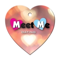 Full color heart-shaped luggage tag with multiple color options for the......