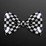 Black & White Light Up Checker Bow Tie