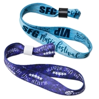 Lightweight and comfortable secure closure wristbands feature full color...