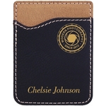 Light Brown Leatherette Phone Wallet